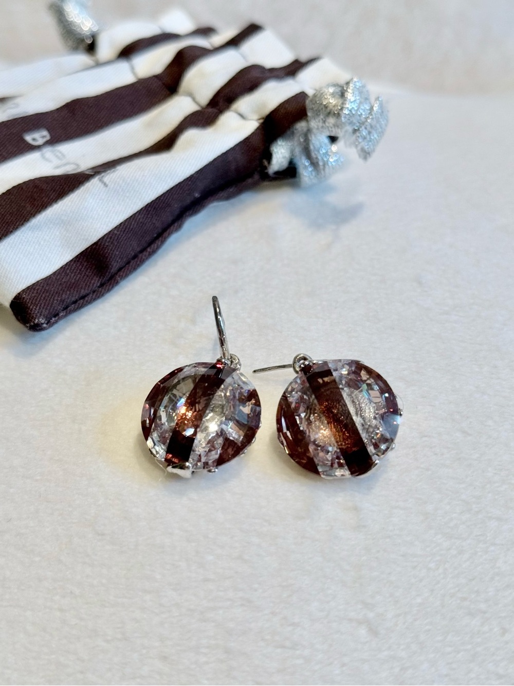 Vintage Henri Bendel Faceted Crystal Earrings